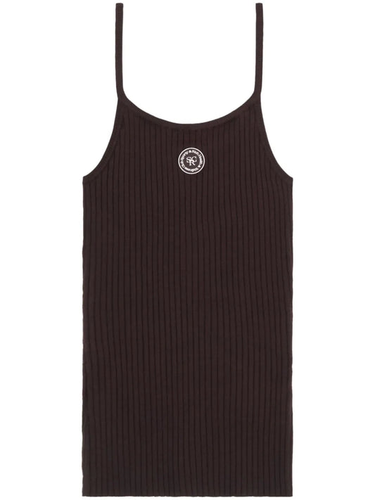 Logo-Patch Ribbed Tank Top