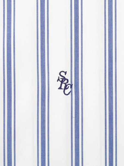 Logo-Embroidered Striped Shirt