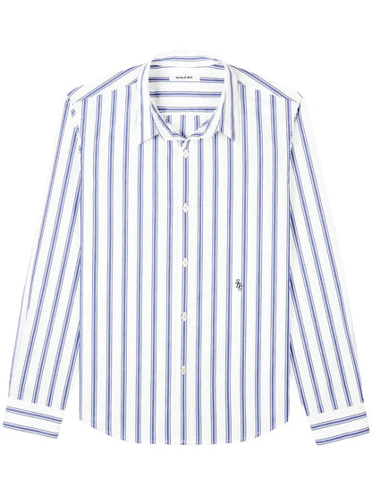 Logo-Embroidered Striped Shirt
