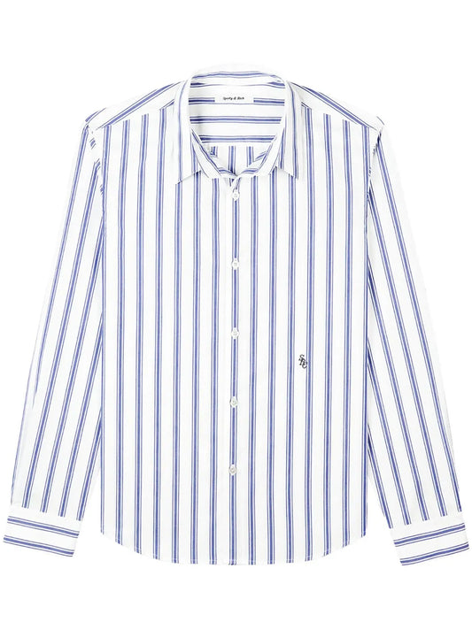 Logo-Embroidered Striped Shirt