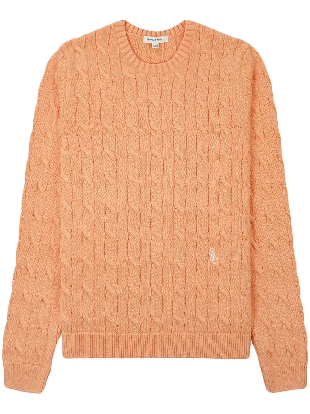 Logo-Embroidered Cable-Knit Jumper
