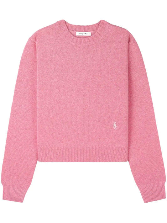 Embroidered-Logo Cashmere Jumper