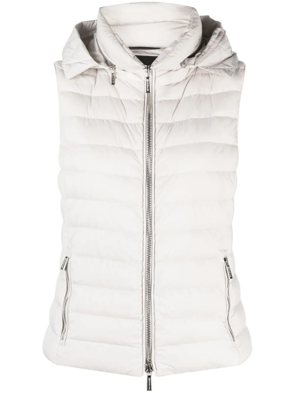 Detachable-Hood Padded Zip-Up Gilet