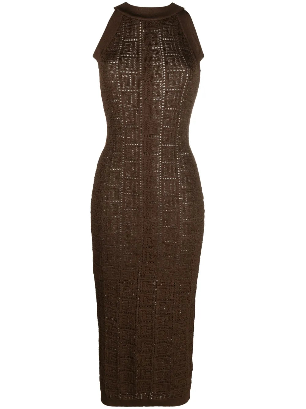 Monogram Mesh Midi Dress