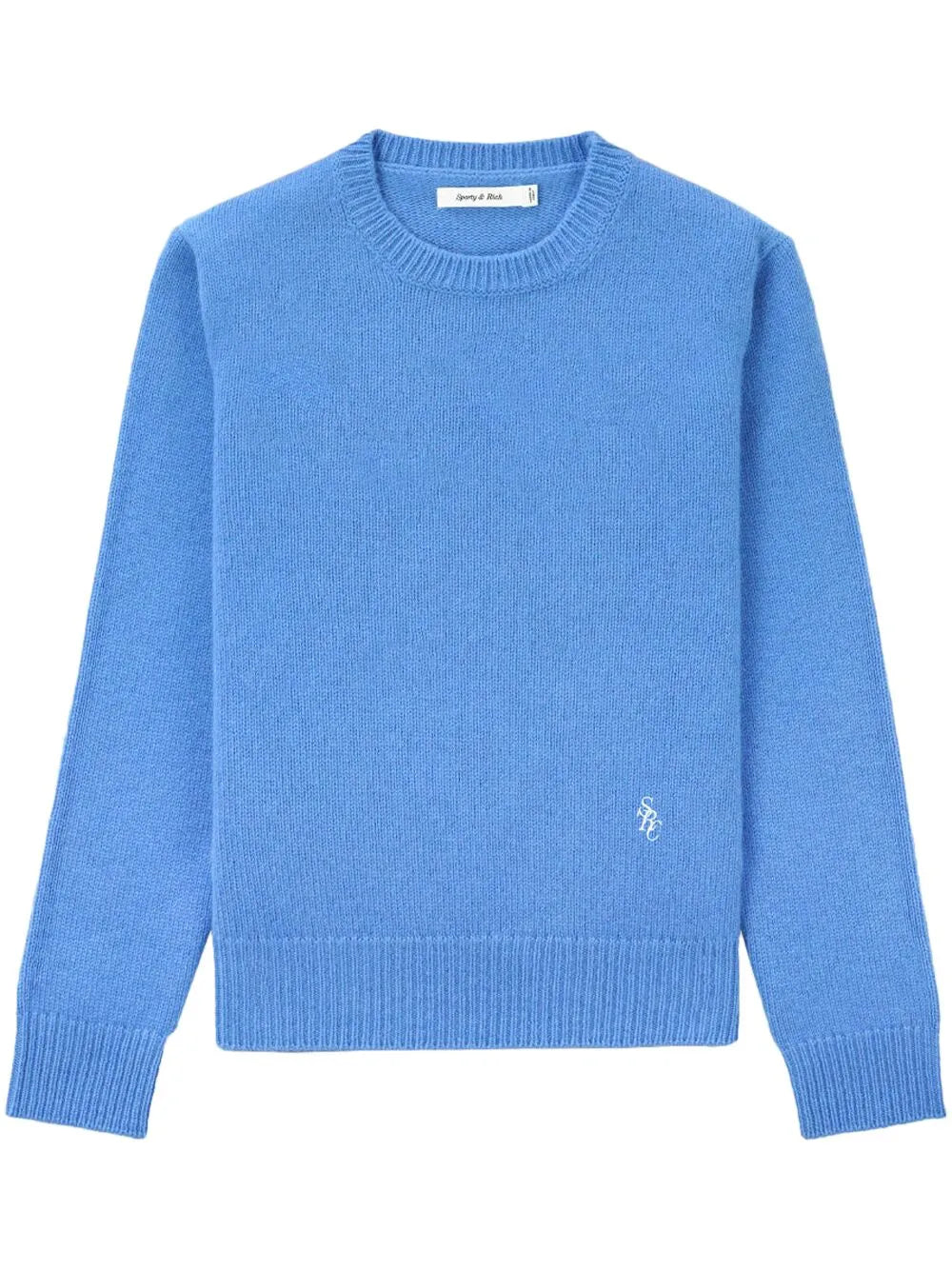 Embroidered-Logo Fine-Knit Sweater