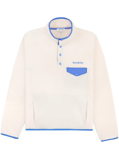 Serif Logo-Embroidered Polar Sweatshirt