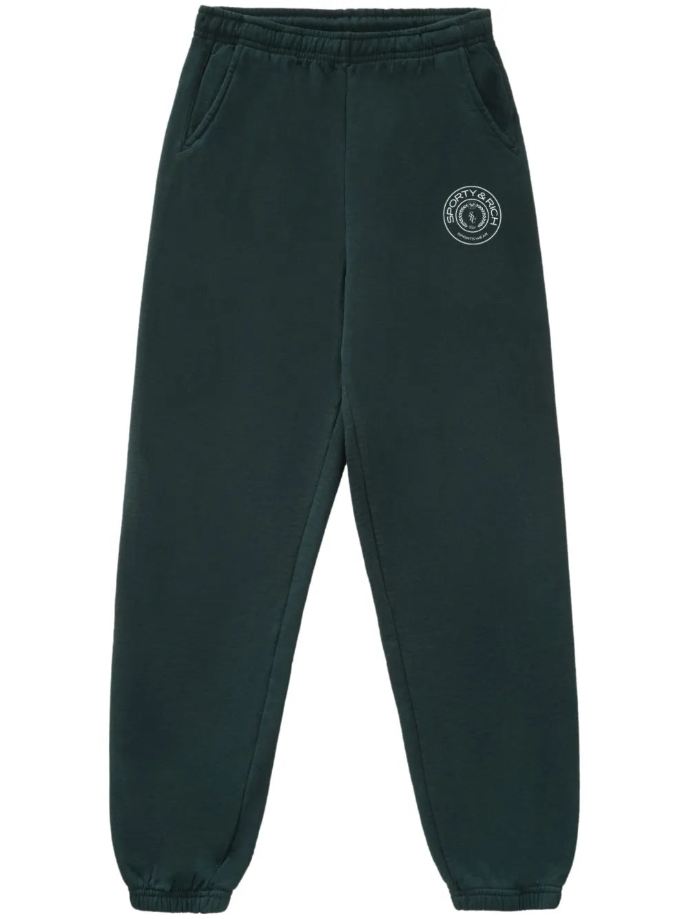 Logo-Crest Cotton Track Pants
