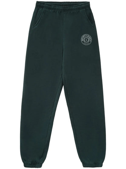 Logo-Crest Cotton Track Pants