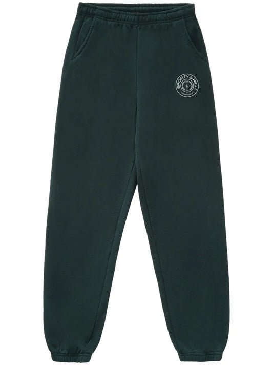 Logo-Crest Cotton Track Pants