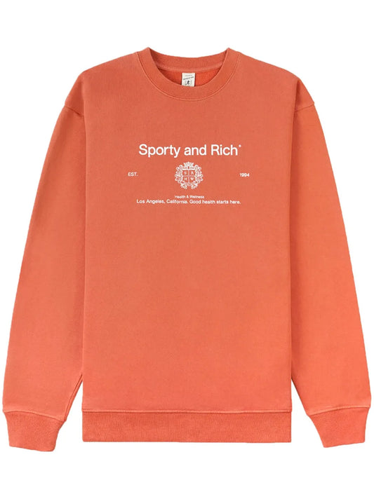 Crest-Print Crew-Neck Sweatshirt