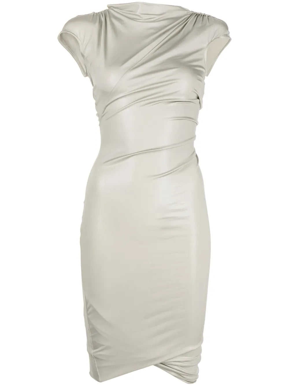 Short-Sleeve Knot-Detail Minidress
