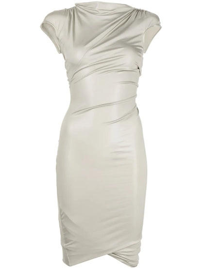 Short-Sleeve Knot-Detail Minidress