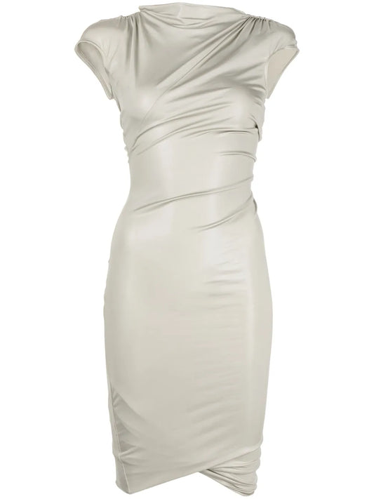 Short-Sleeve Knot-Detail Minidress