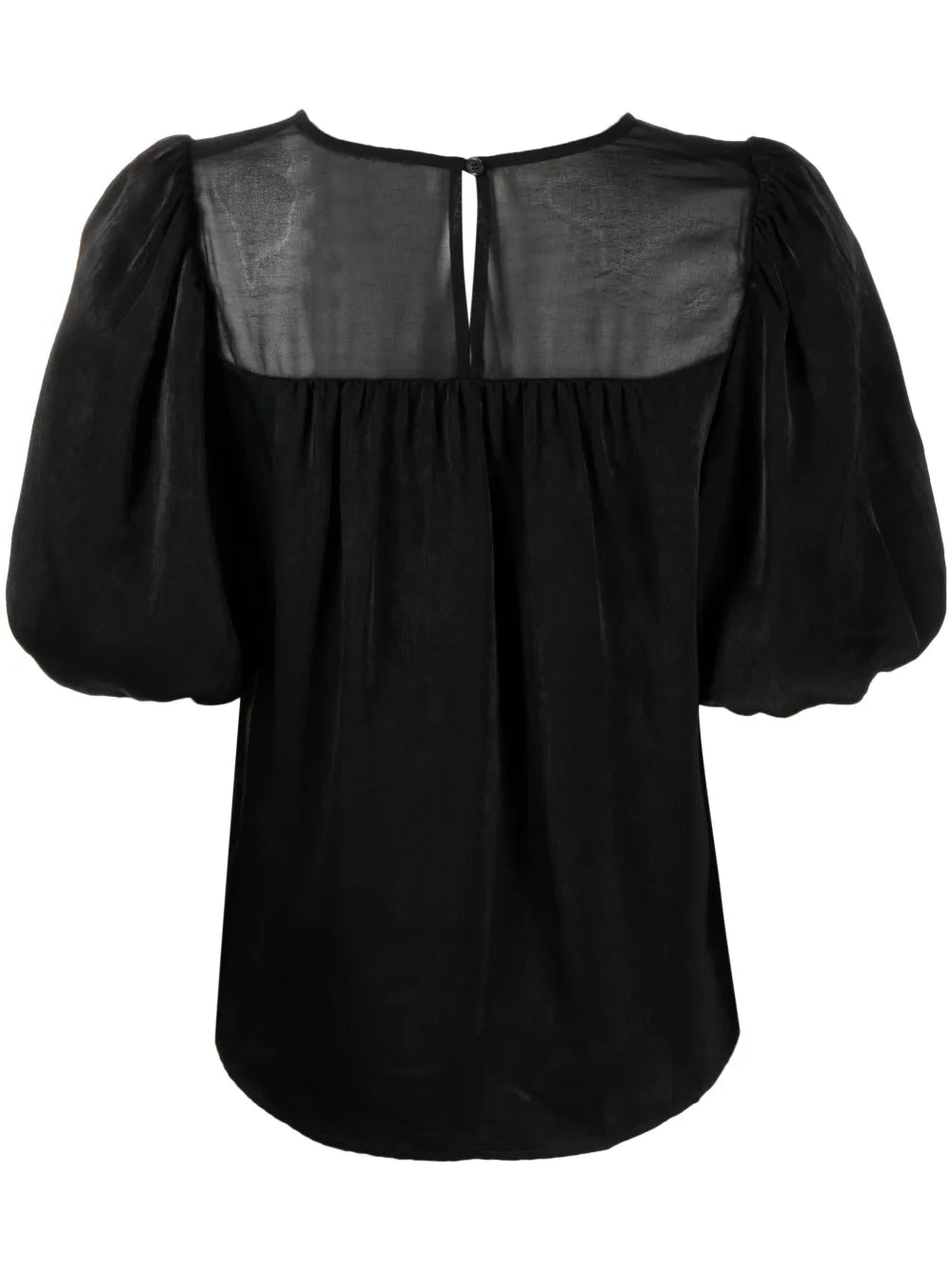 Ruched-Detail Short-Sleeves Blouse