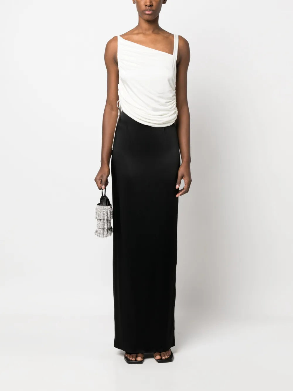 Draped Asymmetric Sleeveless Top