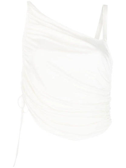 Draped Asymmetric Sleeveless Top