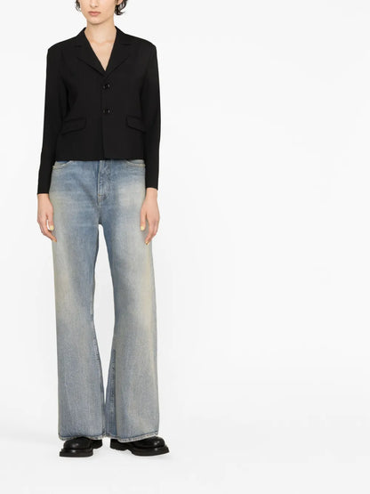 Striped Single-Breasted Blazer