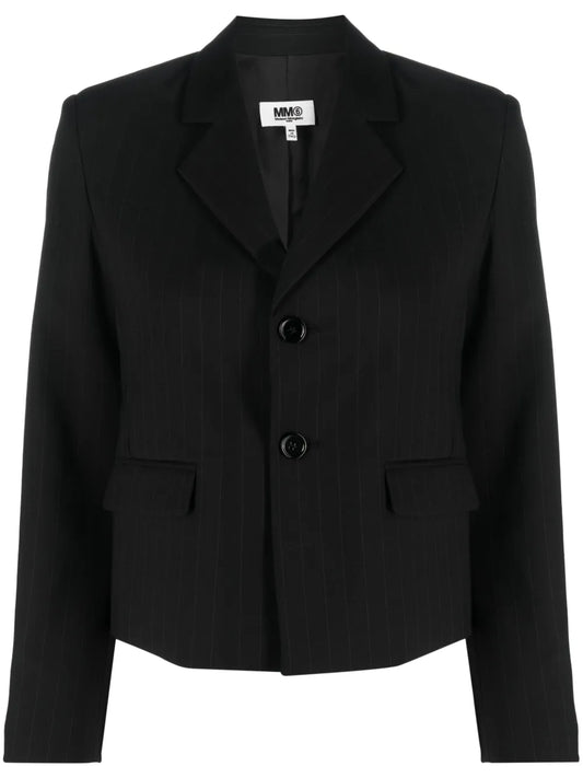 Striped Single-Breasted Blazer