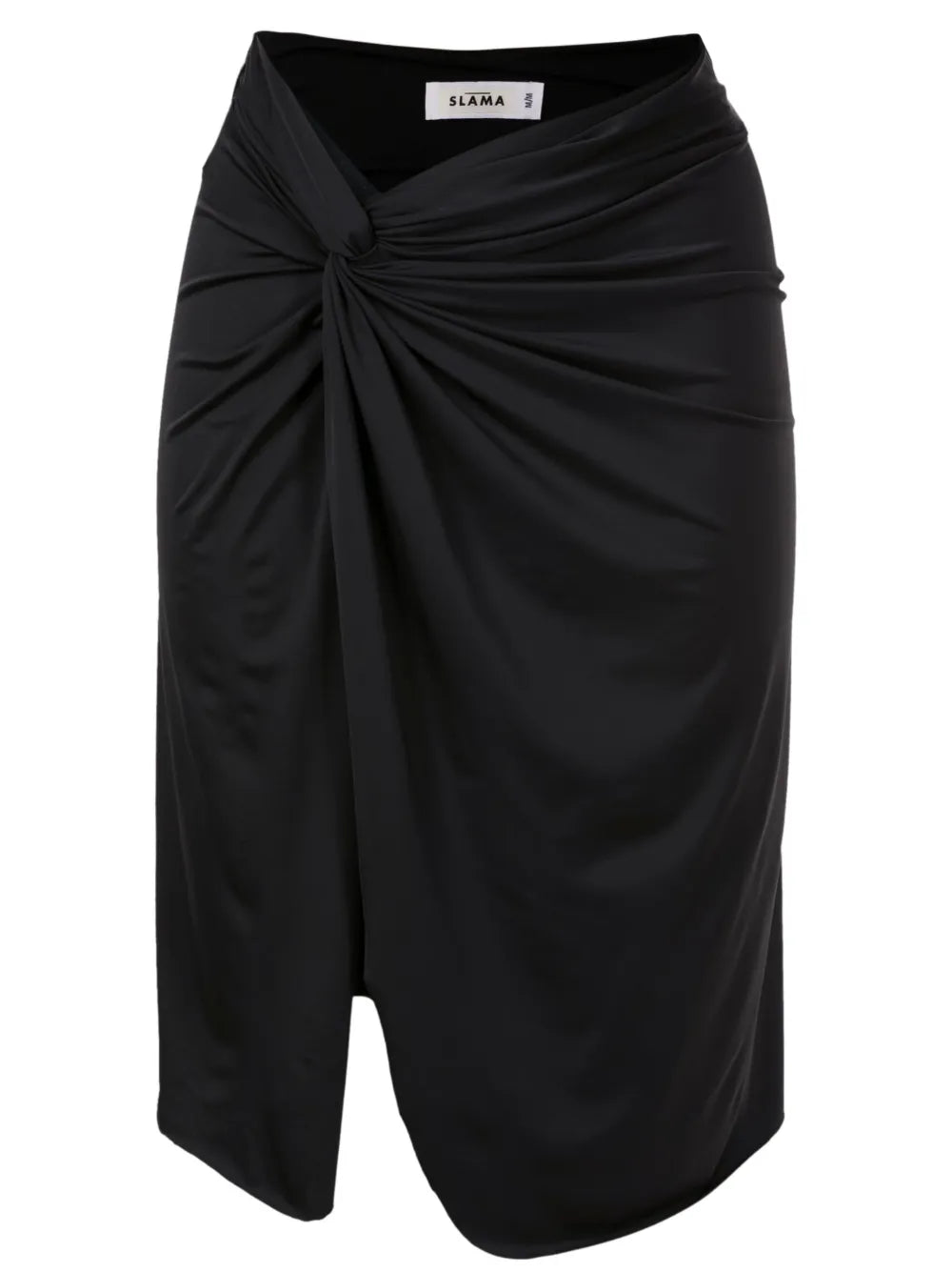 Asymmetric Gathered-Detail Skirt
