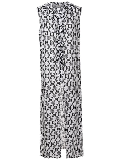 Geometric-Print Maxi Dress