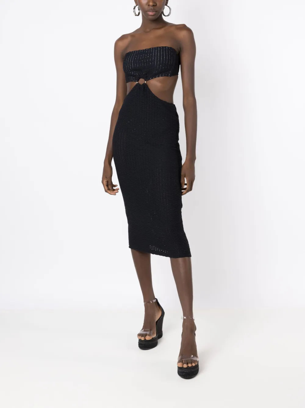 Cut-Out Detail Midi Dress