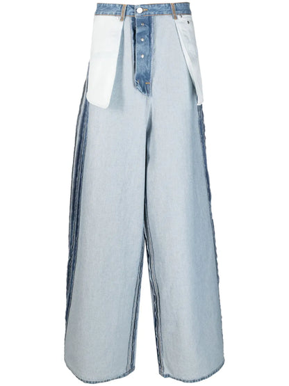 Wide-Leg Denim Jeans