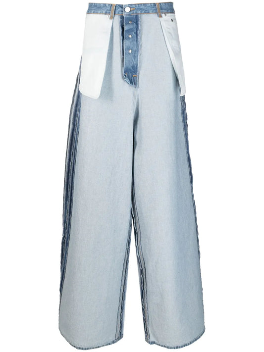 Wide-Leg Denim Jeans