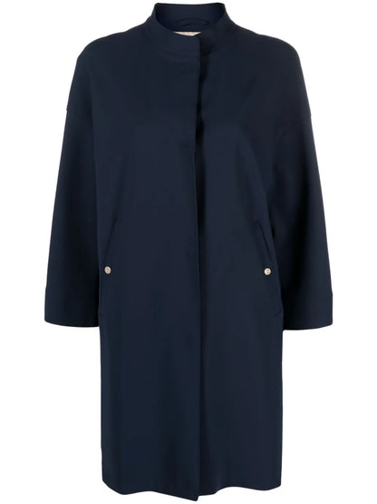 Single-Breasted Long-Sleeve Coat