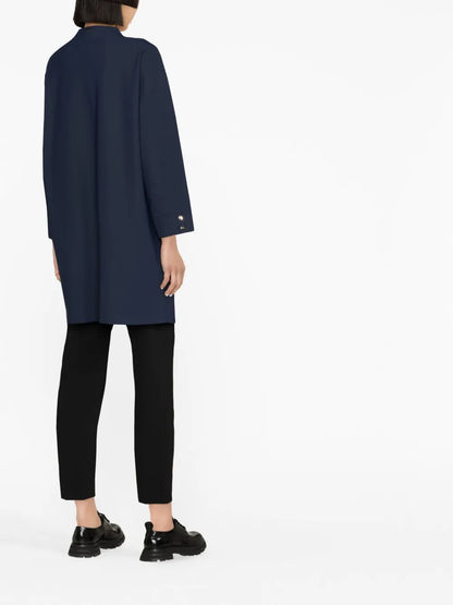 Single-Breasted Long-Sleeve Coat