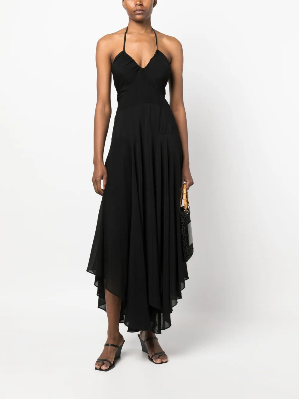Crinkle Rayon Maxi Dress