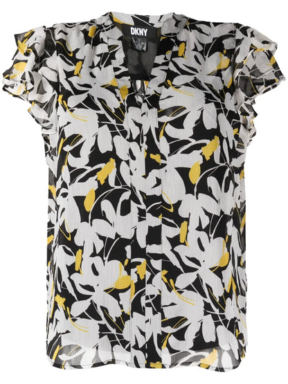 Floral-Print Blouse
