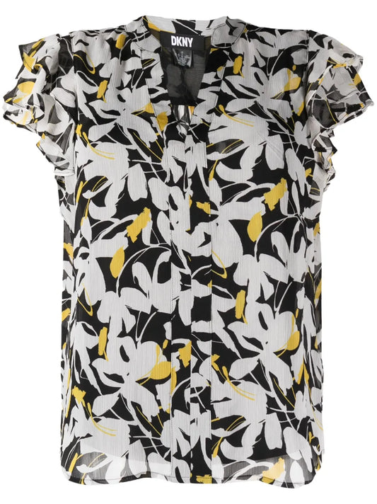 Floral-Print Blouse