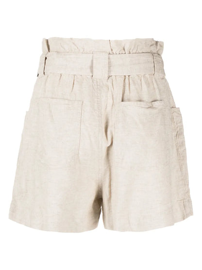High-Waisted Drawstring Shorts
