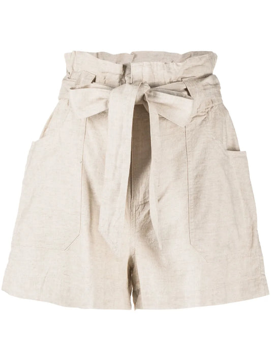 High-Waisted Drawstring Shorts