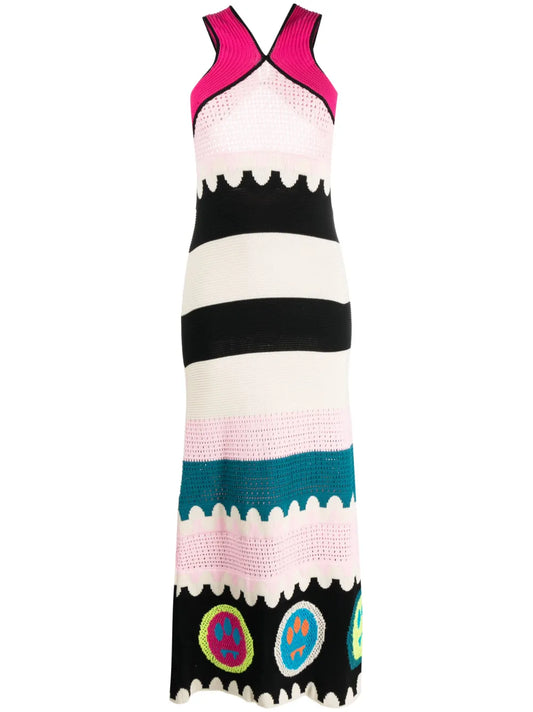 Logo-Jacquard Knitted Maxi Dress