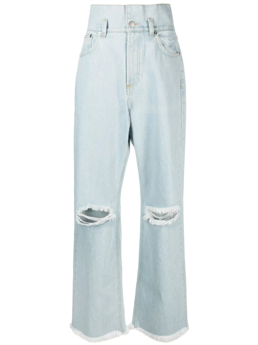 High-Rise Straight-Leg Jeans