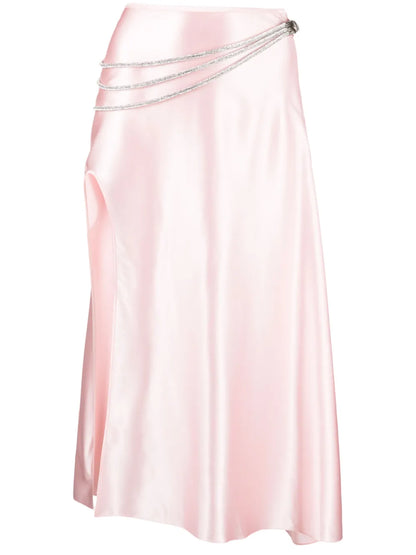 Laetitia Rhinestone-Embellished Midi Skirt