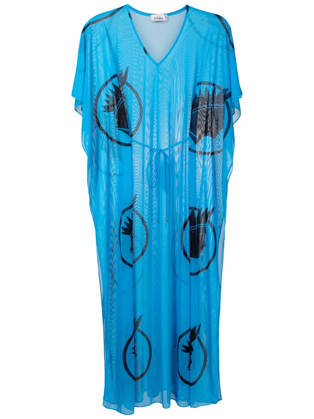 Semi-Sheer Tied-Waist Dress