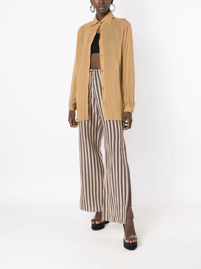 Semi-Sheer Long-Sleeve Shirt