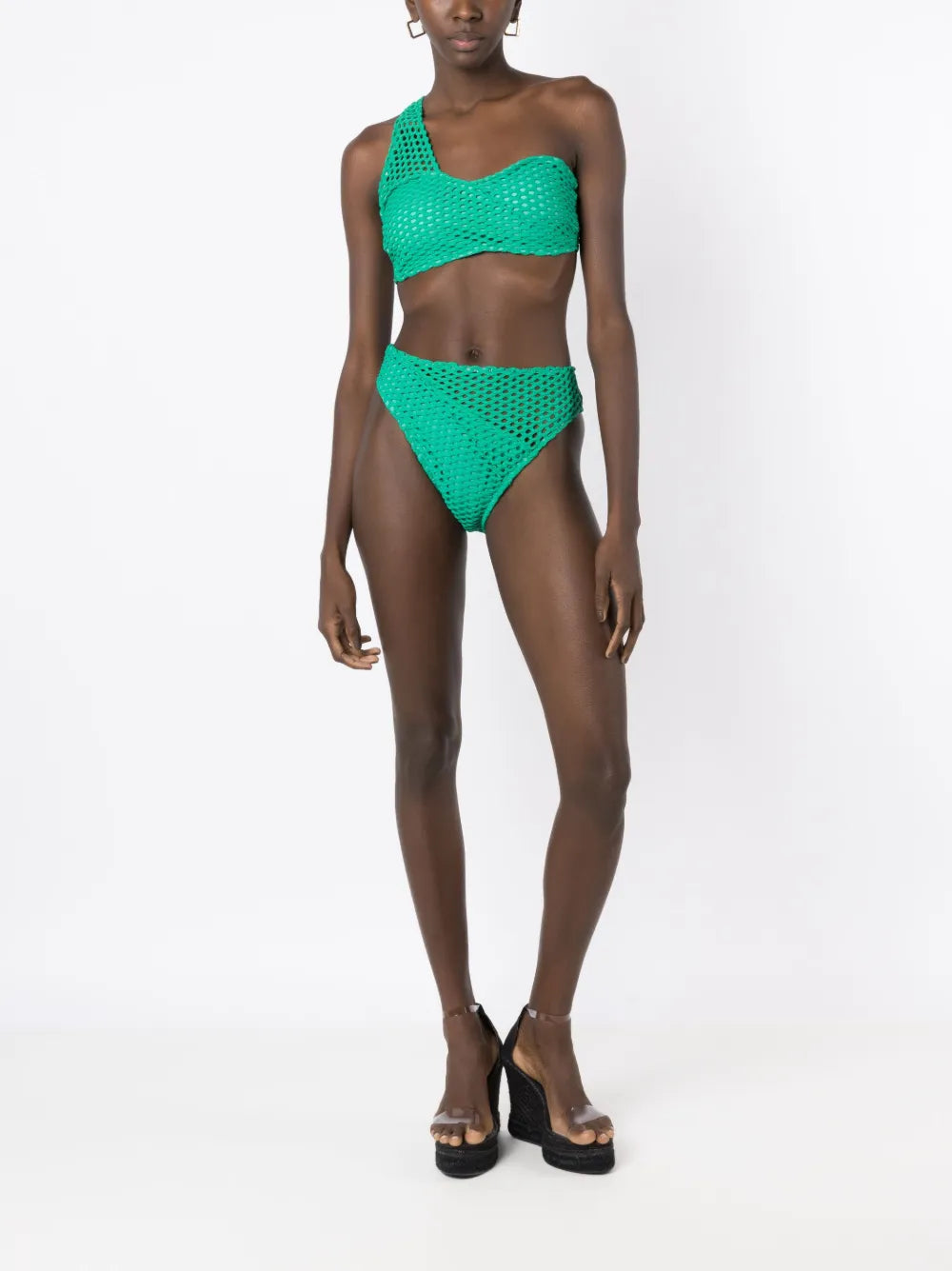 One-Shoulder High-Waist Bikini