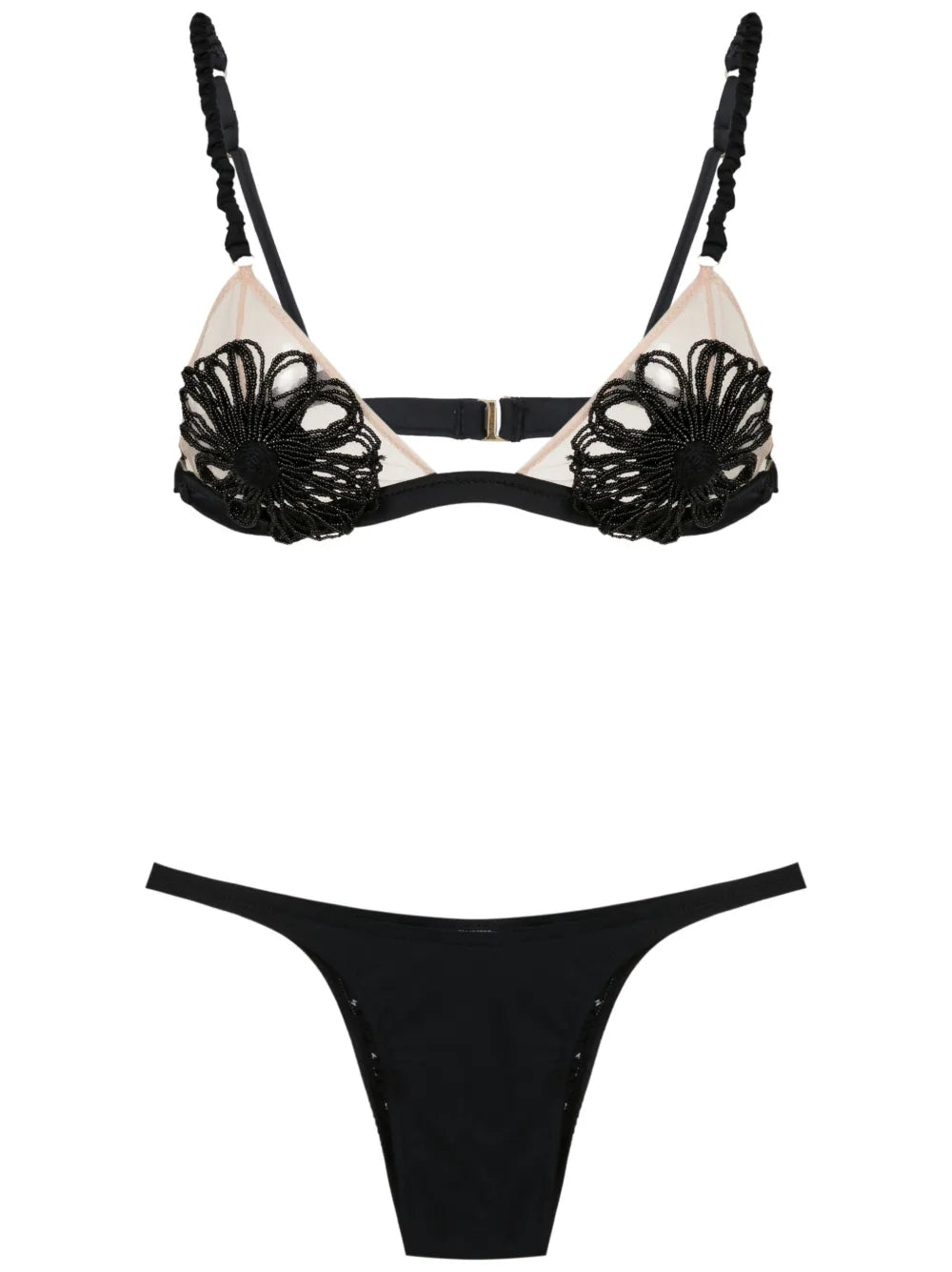 Floral-Appliqué Bikini