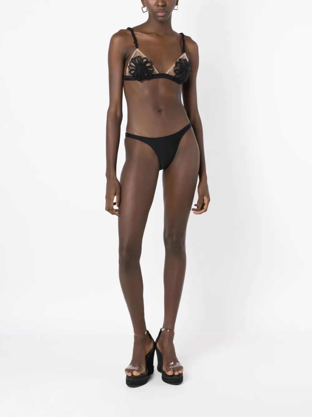 Floral-Appliqué Bikini
