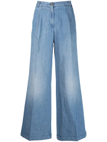 High-Waisted Wide-Leg Jeans