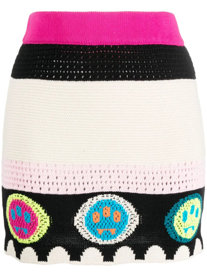 Logo-Jacquard Knitted Mini Skirt