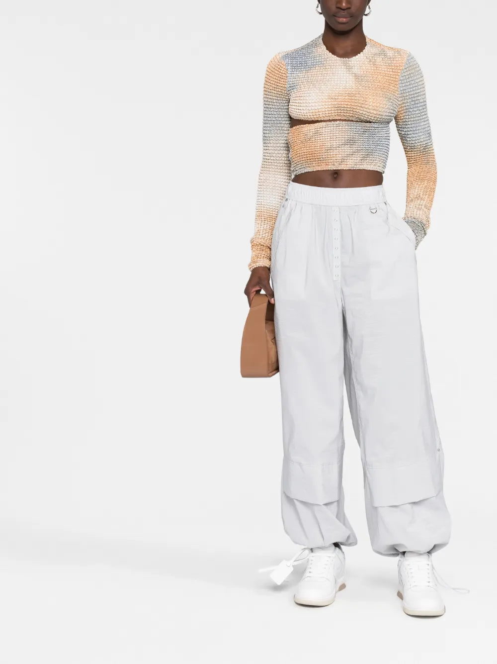 Double Tie-Dye Cut-Out Top