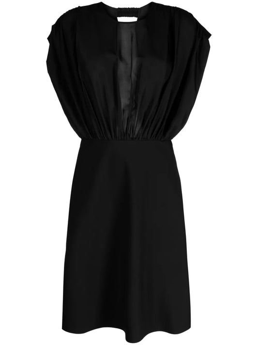Gathered-Detail Sleeveless Dress