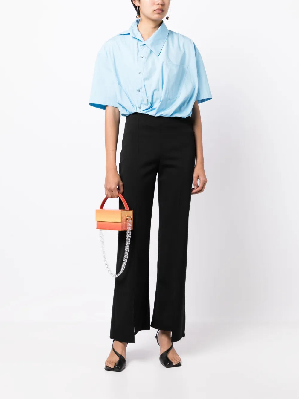 Asymmetric Short-Sleeve Shirt