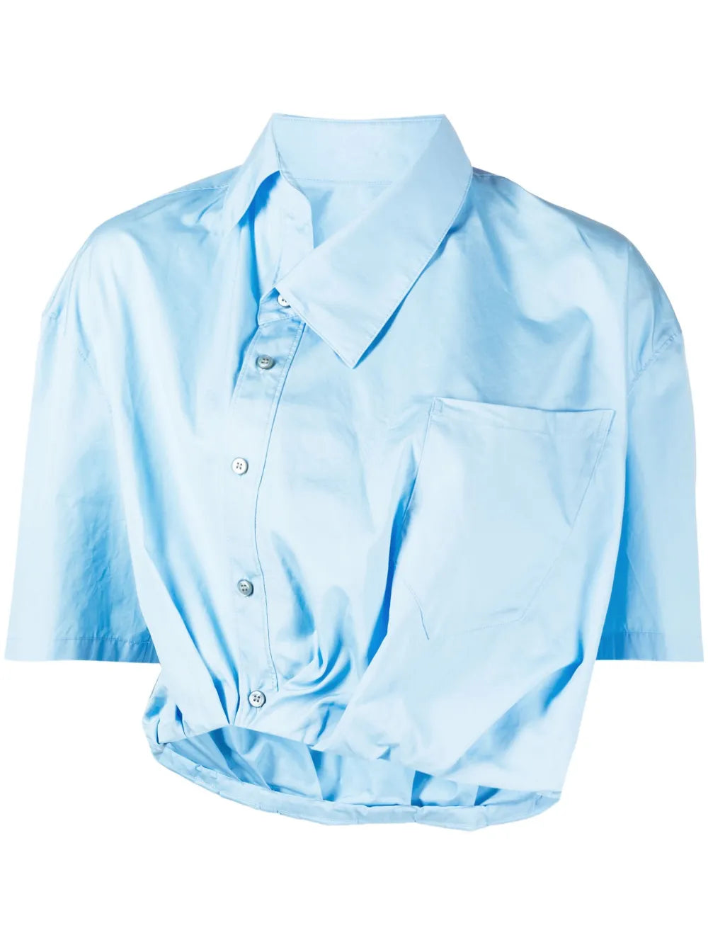 Asymmetric Short-Sleeve Shirt