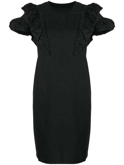 Ruffled-Detailed Short-Sleeved Dress