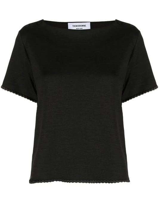 Braided-Trim T-Shirt